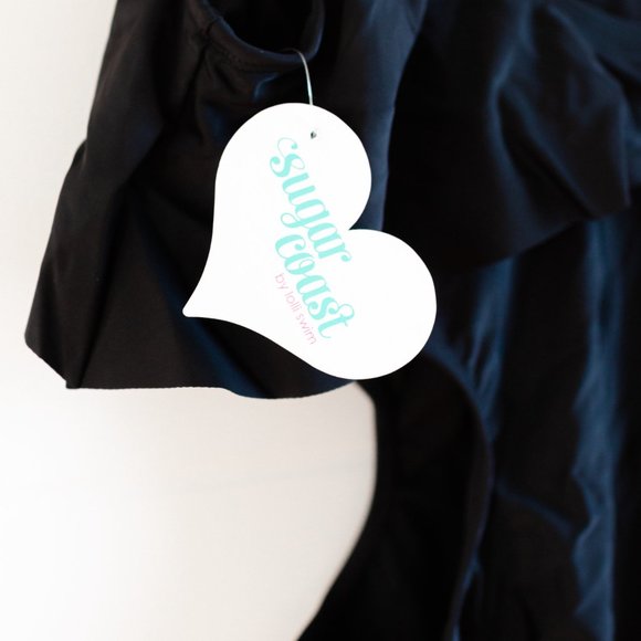 Sugar Coast by lolli swim Black One Piece Swimsuit L AB480 Large NWT - Picture 2 of 8